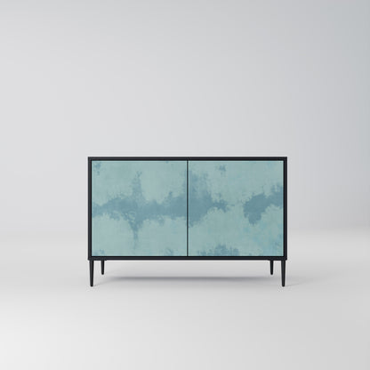 Credenza a 2 ante SKY WASH in finitura nera
