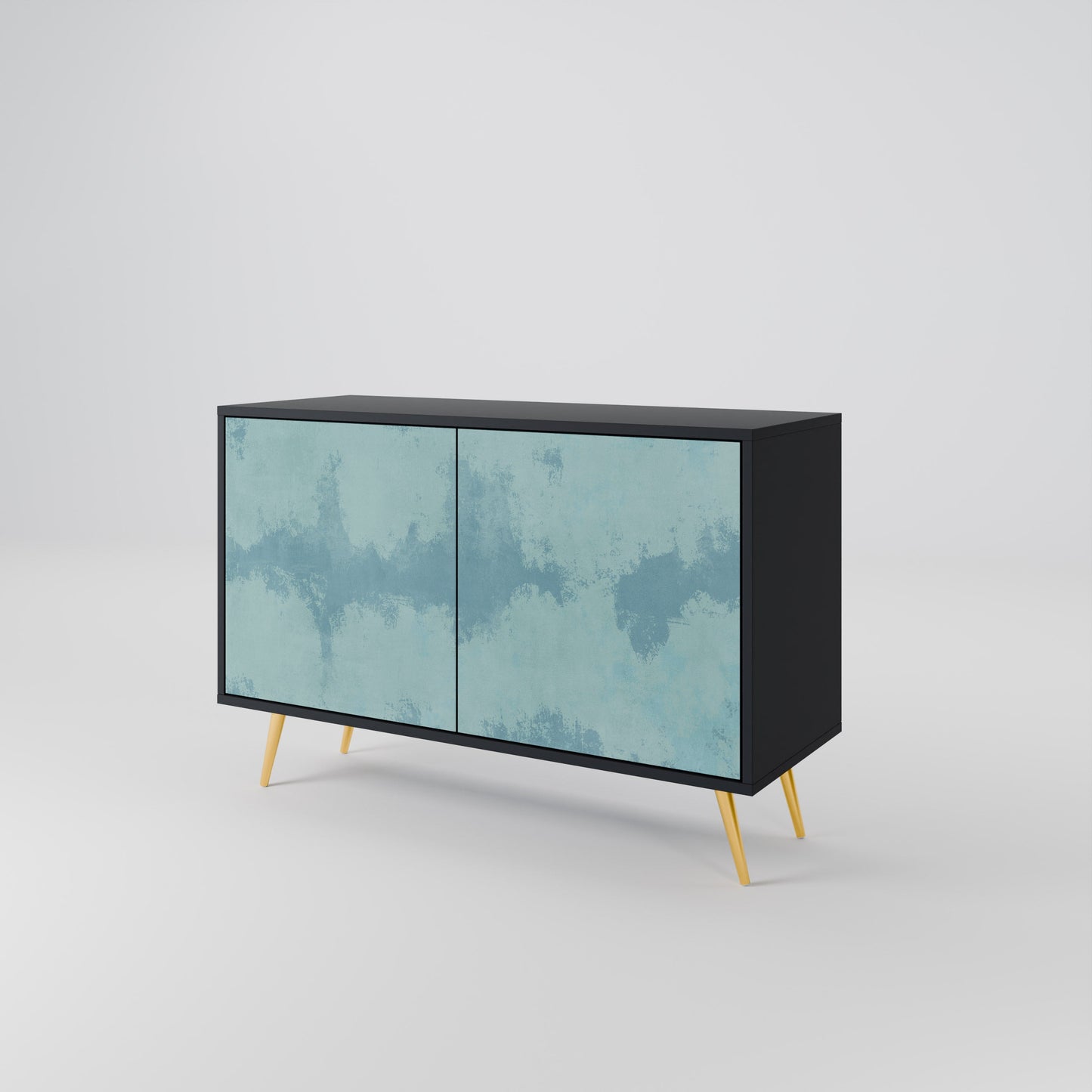 Credenza a 2 ante SKY WASH in finitura nera