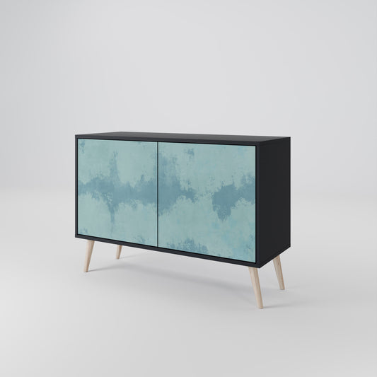 Credenza a 2 ante SKY WASH in finitura nera