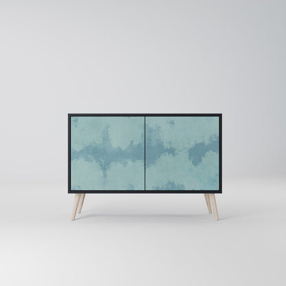 Credenza a 2 ante SKY WASH in finitura nera
