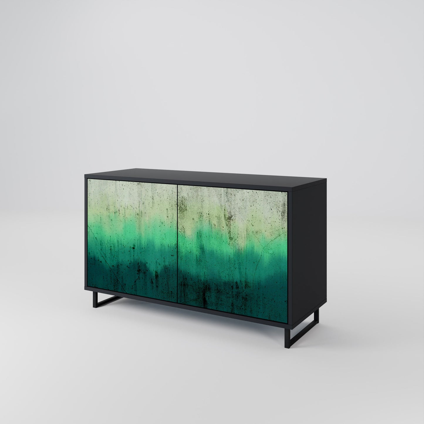 Credenza a 2 ante NORTHERN LIGHTS in finitura nera