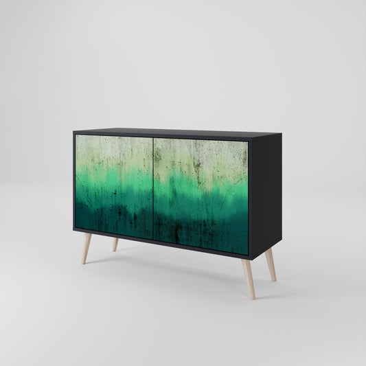 Credenza a 2 ante NORTHERN LIGHTS in finitura nera