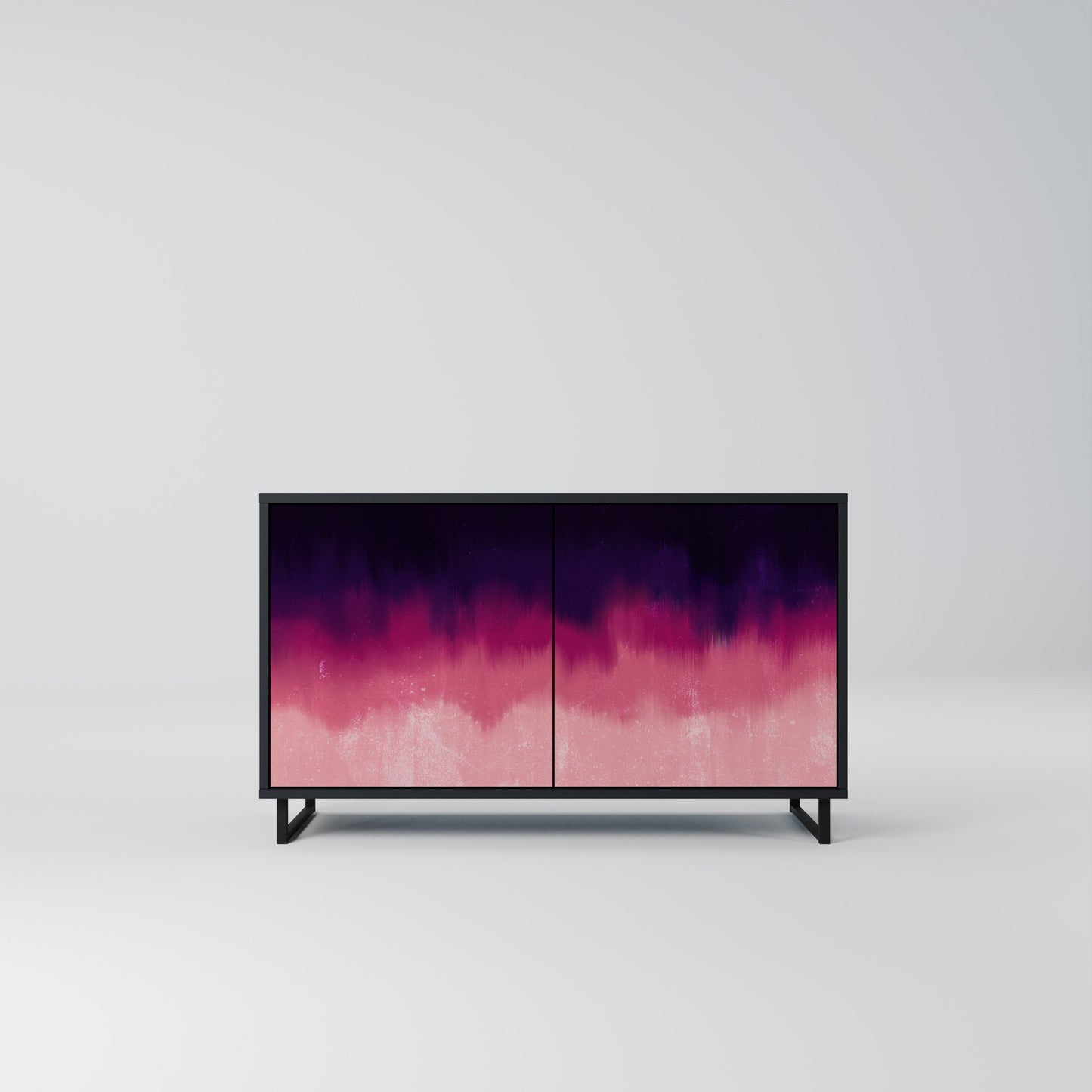 Credenza AURORA BOREALIS a 2 ante in finitura nera