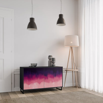 Credenza AURORA BOREALIS a 2 ante in finitura nera