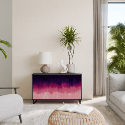 Credenza AURORA BOREALIS a 2 ante in finitura nera