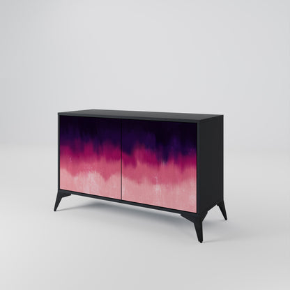 Credenza AURORA BOREALIS a 2 ante in finitura nera