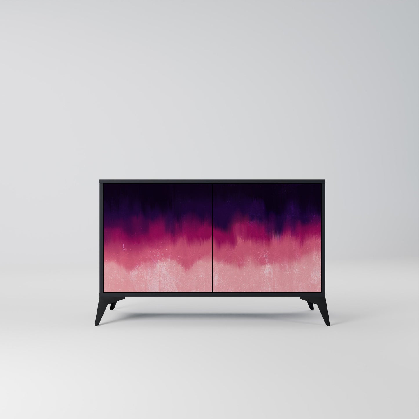 Credenza AURORA BOREALIS a 2 ante in finitura nera
