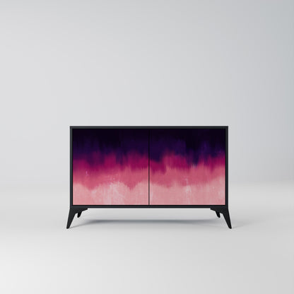 Credenza AURORA BOREALIS a 2 ante in finitura nera