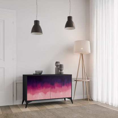 Credenza AURORA BOREALIS a 2 ante in finitura nera