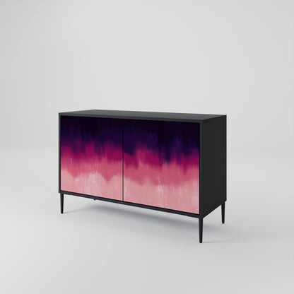 Credenza AURORA BOREALIS a 2 ante in finitura nera