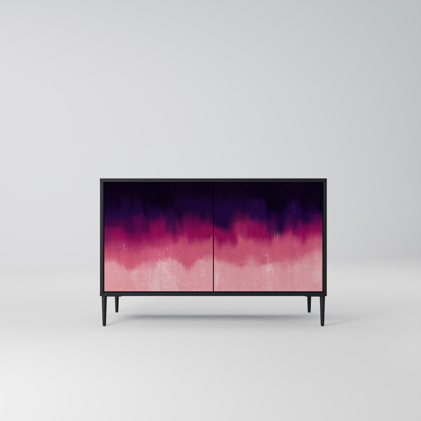 Credenza AURORA BOREALIS a 2 ante in finitura nera