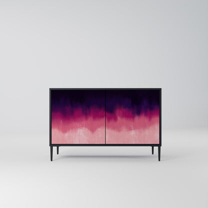 Credenza AURORA BOREALIS a 2 ante in finitura nera