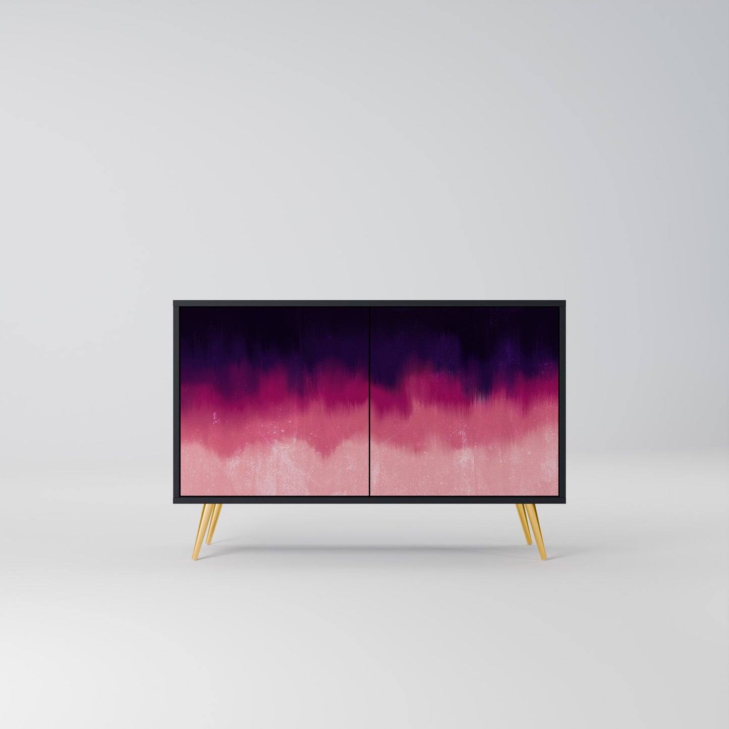 Credenza AURORA BOREALIS a 2 ante in finitura nera