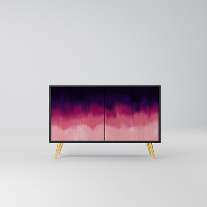 Credenza AURORA BOREALIS a 2 ante in finitura nera