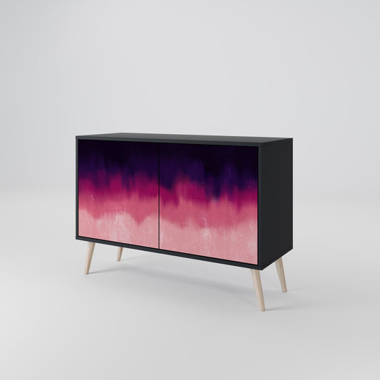 Credenza AURORA BOREALIS a 2 ante in finitura nera