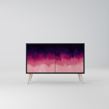 Credenza AURORA BOREALIS a 2 ante in finitura nera