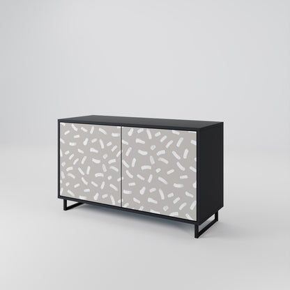 Credenza a 2 ante PASSING SECONDS in finitura nera
