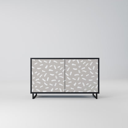 Credenza a 2 ante PASSING SECONDS in finitura nera