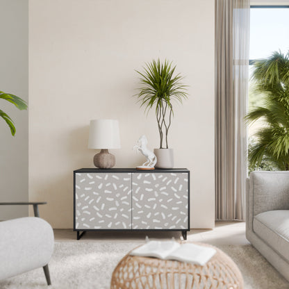 Credenza a 2 ante PASSING SECONDS in finitura nera