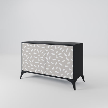 Credenza a 2 ante PASSING SECONDS in finitura nera