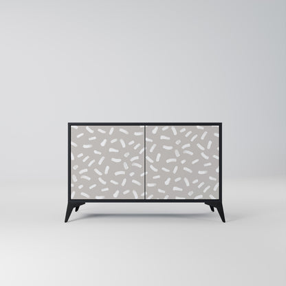 Credenza a 2 ante PASSING SECONDS in finitura nera