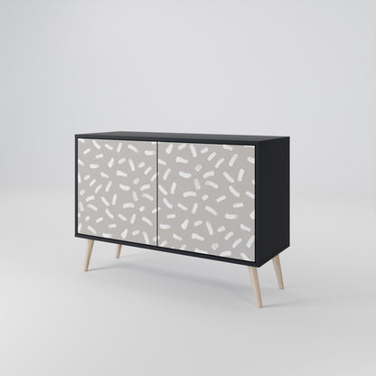 Credenza a 2 ante PASSING SECONDS in finitura nera