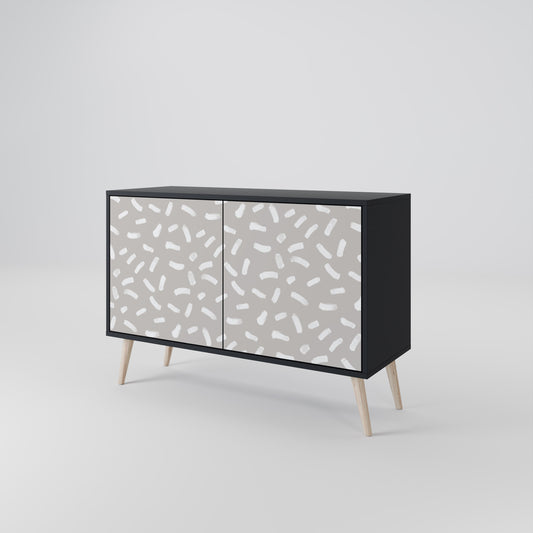 Credenza a 2 ante PASSING SECONDS in finitura nera