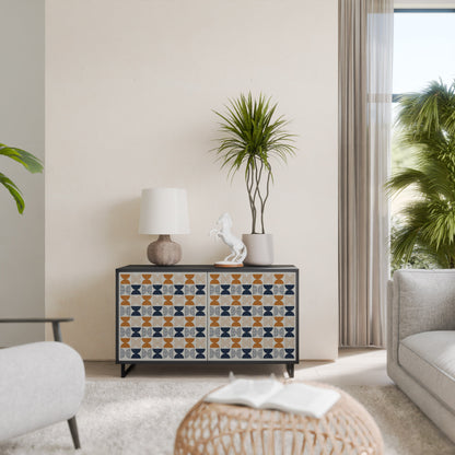 Credenza a 2 ante REFLECTION RANGE in finitura nera