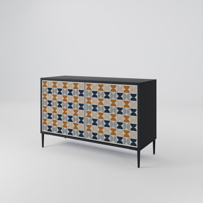 Credenza a 2 ante REFLECTION RANGE in finitura nera