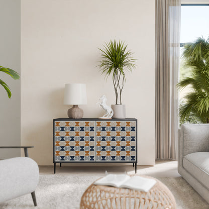 Credenza a 2 ante REFLECTION RANGE in finitura nera