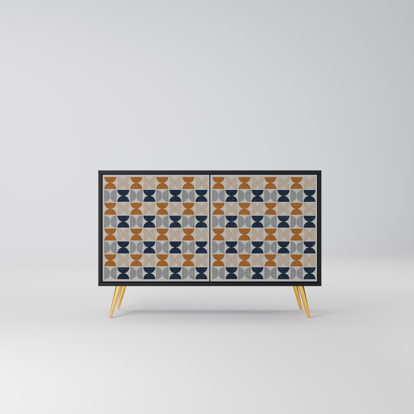 Credenza a 2 ante REFLECTION RANGE in finitura nera