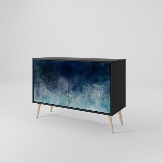 Credenza a 2 ante CELESTIAL FALL in finitura nera