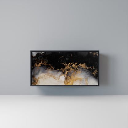 MARBLE OF TOMMORROW Madia a 2 Ante in Finitura Nera