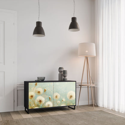 Credenza a 2 ante DREAMY MEADOW in finitura nera