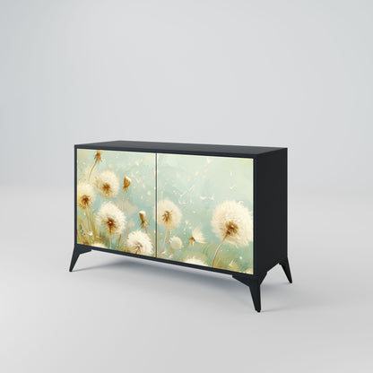 Credenza a 2 ante DREAMY MEADOW in finitura nera