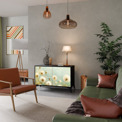 Credenza a 2 ante DREAMY MEADOW in finitura nera