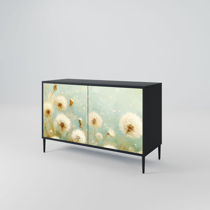 Credenza a 2 ante DREAMY MEADOW in finitura nera
