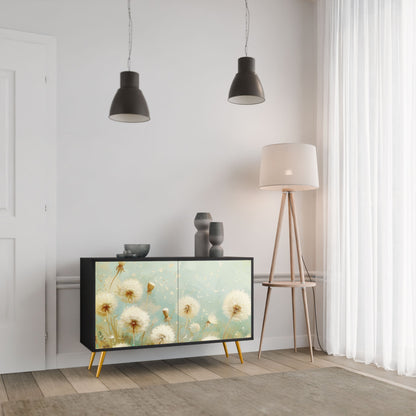 Credenza a 2 ante DREAMY MEADOW in finitura nera