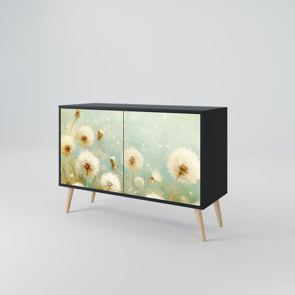 Credenza a 2 ante DREAMY MEADOW in finitura nera