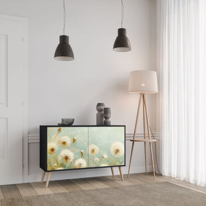 Credenza a 2 ante DREAMY MEADOW in finitura nera