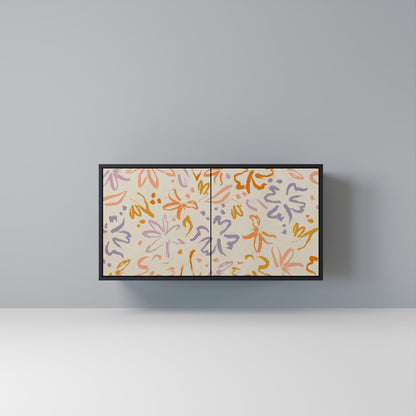 SPRING WHIMSY Madia a 2 Ante in Finitura Nera