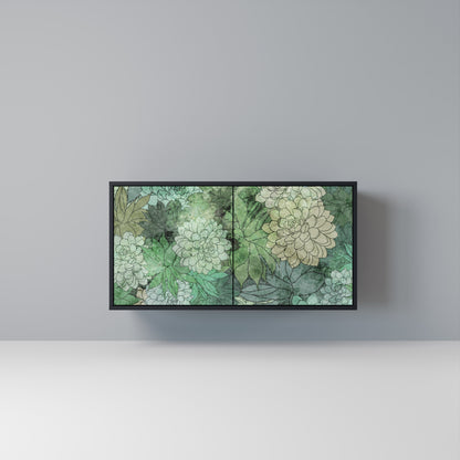 SUCCULENT CLUSTER Madia a 2 Ante in Finitura Nera