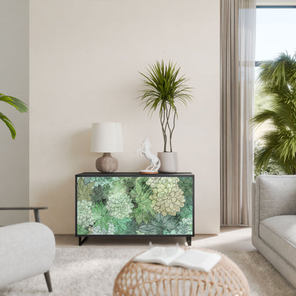 Credenza SUCCULENT CLUSTER a 2 ante in finitura nera