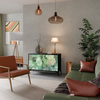 Credenza SUCCULENT CLUSTER a 2 ante in finitura nera