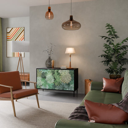 Credenza SUCCULENT CLUSTER a 2 ante in finitura nera