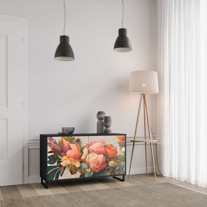 Credenza a 2 ante STYLISH BEAUTY in finitura nera