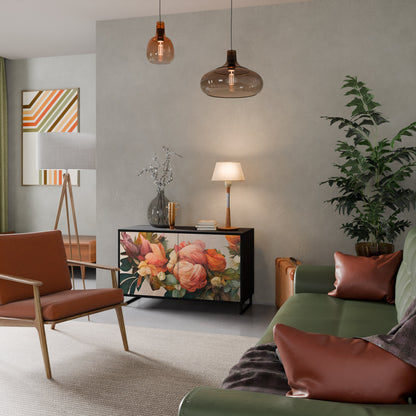 Credenza a 2 ante STYLISH BEAUTY in finitura nera