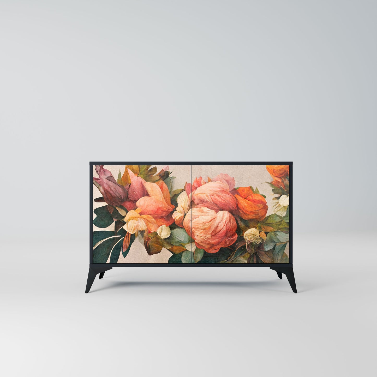 Credenza a 2 ante STYLISH BEAUTY in finitura nera