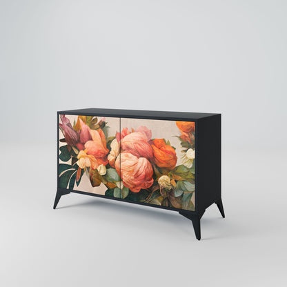 Credenza a 2 ante STYLISH BEAUTY in finitura nera