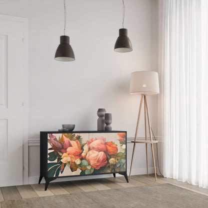 Credenza a 2 ante STYLISH BEAUTY in finitura nera